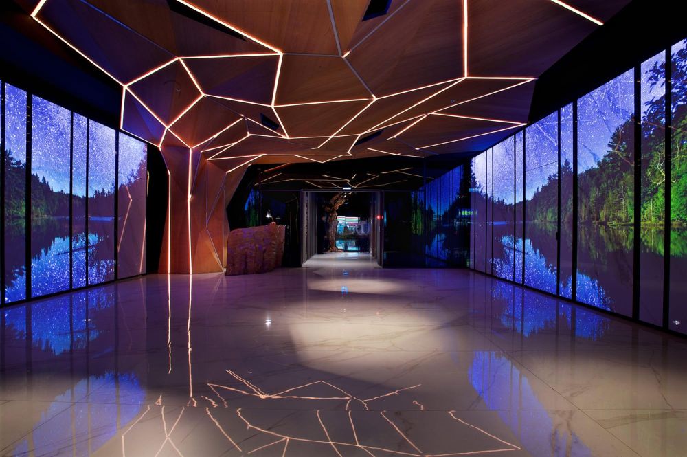 Welcome corridor with projection mapping